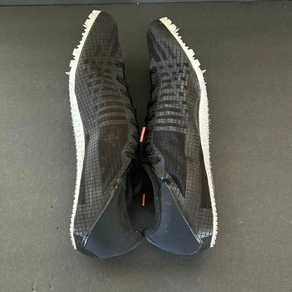 Adidas Sprintstar Running Track Shoes Spikes Black White Mens Sz 14